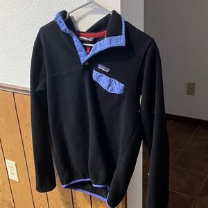 Patagonia Black Fleece with Blue Trim
